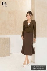 NK FASHION Áo Vest Lửng 2 cúc NKAK2308003