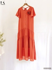 Váy Đầm Maxi Gun Nữ Tính Dáng Suông Thoải Mái NKDV2503002