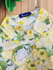 Sơ mi cổ đức hoa croptop trẻ trung UKSM2505010