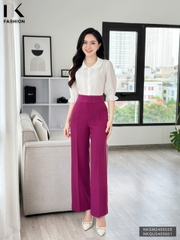 Sơ Mi Cổ Sen Bấu Mí Chun Tay NK Fashion Công Sở Nữ Thanh Lịch, Nữ Tính NKSM2405025