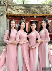 Áo dài lụa truyền thống, thanh lịch, duyên dáng, nhiều màu sắc NKDV2410005 - quần rời NKQU2312001