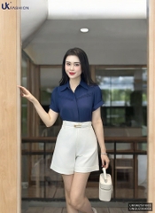 Sơ mi chéo ngực cổ đức cơ bản, dễ mặc, dễ phối đồ UKSM2501003 ( Ko kèm CV/ Quần + Phụ kiện)