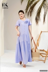 Váy Đầm Maxi Gun Nữ Tính Dáng Suông Thoải Mái NKDV2503002