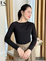 Áo len dài tay xếp vai nhẹ nhàng, xinh xắn NKAL2407005