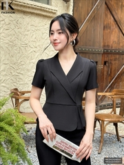 Áo Peplum Cổ Vê Xếp Sườn Thanh Lịch, Sang Trọng NKSM2409009 ( Ko kèm QU/CV/PK)