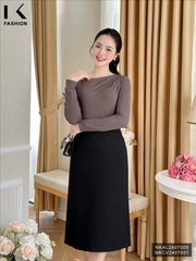 Áo len dài tay xếp vai nhẹ nhàng, xinh xắn NKAL2407005