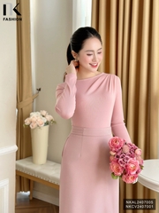 Áo len dài tay xếp vai nhẹ nhàng, xinh xắn NKAL2407005