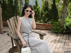 Đầm suông vạt chéo sang chảnh NKDV2503008