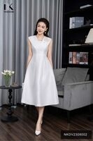 Đầm Gấm Xòe Xếp Vai 2 Lớp NK Fashion Thời Trang, Sang Trọng, Quý Phái NKDV2308002