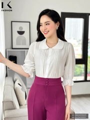 Sơ Mi Cổ Sen Bấu Mí Chun Tay NK Fashion Công Sở Nữ Thanh Lịch, Nữ Tính NKSM2405025