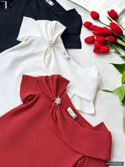 Áo Thun Vai Chùm Nhún Trẻ Trung, Nữ Tính Vải Mềm Mịn NKAT2502006 ( Ko kèm QU/CV/PK)