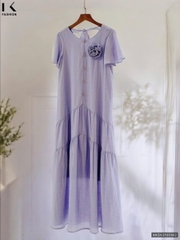 Váy Đầm Maxi Gun Nữ Tính Dáng Suông Thoải Mái NKDV2503002