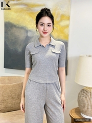 Set thể thao tay lỡ cổ bẻ trẻ trung, hiện đại, tôn dáng NKBD2407001