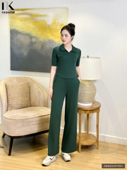 Set thể thao tay lỡ cổ bẻ trẻ trung, hiện đại, tôn dáng NKBD2407001