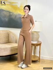 Set thể thao tay lỡ cổ bẻ trẻ trung, hiện đại, tôn dáng NKBD2407001