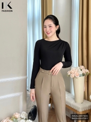 Áo len dài tay xếp vai nhẹ nhàng, xinh xắn NKAL2407005