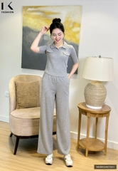 Set thể thao tay lỡ cổ bẻ trẻ trung, hiện đại, tôn dáng NKBD2407001