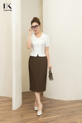 NK Fashion Áo Sơ Mi Cộc Tay Cổ Sen Tròn 4 Cúc Bọc NKFSM2306013