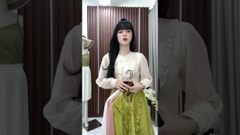 Áo Sơ Mi Dáng Suông Tơ Bèo V Dọc Nẹp, Thời Trang Công Sở NKFSM2310006