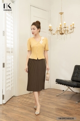 NK FASHION Áo Sơ Mi Tay Lỡ Cúc Bọc Nẹp Cổ NKSM2305035