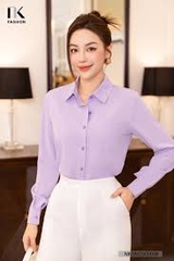 NK FASHION Áo Sơ Mi Dáng Rộng Cổ Đức NKSM2305008