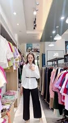 NK FASHION Áo Sơ Mi Dáng Rộng Cổ Đức NKSM2305008