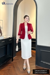 Áo Vest 1 Lớp Phối Tay Lỡ UKAK2308011 NK Fashion Thời Trang Công Sở Nữ, Sạng Trọng Chất Liệu Cao Cấp, Lên Form Đứng Dáng