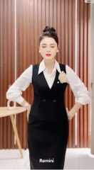 UK FASHION ÁO GILE PEPLUM 2 CÚC THỜI TRANG CÔNG SỞ NỮ UKAK2407005