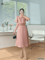 Set chân váy xòe xếp và áo 2 UK Fashion Sang Trọng Và Thanh Lịch UKBD2306002
