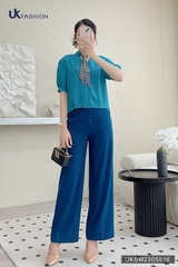 Áo Sơ Mi Dáng Rộng Đuôi Tôm V Cổ UK Fashion Chất Liệu Cao Cấp, Thoáng Mát UKSM2305016