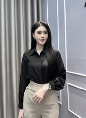 Áo Sơ Mi Cổ Đức Bấu Mí UK Fashion Công Sở Nữ Thanh Lịch Vải Mềm Mịn UKSM2407007