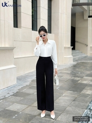 Áo Sơ Mi Cổ Đức Bấu Mí UK Fashion Công Sở Nữ Thanh Lịch Vải Mềm Mịn UKSM2407007