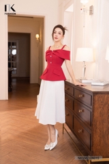 Áo Sơ Mi Dáng Peplum Trễ Vai NKSM2305015