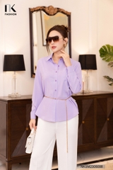 NK FASHION Áo Sơ Mi Dáng Rộng Cổ Đức NKSM2305008