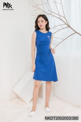 Đầm Thun Rút Eo Thêu Hoa Thoải Mái, Nữ Tính NKDT2002003