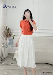 Áo Sơ Mi Cổ Đức Croptop UK Fashion Túi Ngực Thiết Kế Lệch Trẻ Trung Năng Động Chất Vải Thoáng Mát Mềm Mịn UKSM2303015