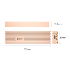 Hộp đựng ổ cứng SSD ORICO-USB3.1 Gen2 Type-C  M.2 NVMe (M232C3-G2-SV) - 10Gbps