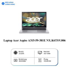Laptop Acer Aspire A315-59-381E NX.K6TSV.006