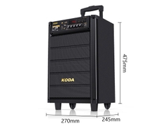 Loa kéo di động vỏ gỗ 160W Koda KD-808 (kèm 1 mic)