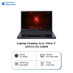 Laptop Gaming Acer Nitro V ANV15-51-53DM (i5-13420H | 16GB | 512GB | GeForce RTX 3050 6GB | 15.6′ FHD 144Hz | Win 11)