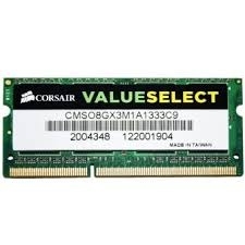 RAM Laptop 8GB DDR3 Corsair CMSO8GX3M1A1333C9 1333Mhz