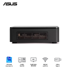 PC ASUS Intel NUC 12 Pro NUC12WSHi3-MR4100 (i3-1220P | DDR4 | Intel Iris Xe | Wi-Fi 6 | Bluetooth | Thunderbolt 4 | Support 8K ) - RNUC12WSHI30000)