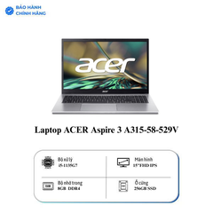 Laptop ACER Aspire 3 A315-58-529V (i5-1135G7/RAM 8GB/256GB SSD/ Windows 11)