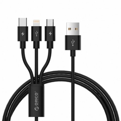 Cáp sạc điện thoại 3 trong 1 Lightning/Type C/Micro B USB 2.0 Orico UTS-12