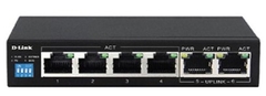 Switch PoE+ D-Link DES-F1006P-E (6 port/ 10/100 Mbps)
