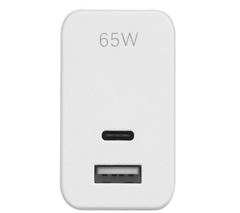 Củ sạc Rapoo PA65 65W 2 cổng (USB-C + USB-A) màu trắng PA65-White