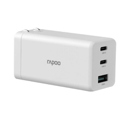 Củ sạc Rapoo PA65L 65W 3 cổng (2xUSB-C + 1xUSB-A) màu trắng PA65L-White