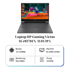 Laptop HP Gaming Victus 16-r0370TX AY8Y3PA (I5 13500HX/ 16GB/ 512GB SSD/ RTX 4060 8GB/ 16.1 inch FHD/ 165Hz/ Win11/ Black)