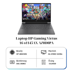 Laptop HP Gaming Victus 16-s1145AX AZ0D0PA (Ryzen 7 8845HS | 16GB | 512GB | RTX4050 6GB | 16.1inch FHD | 165Hz | Win11 | Đen)