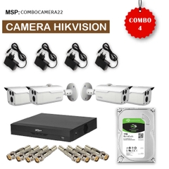 Combo 4 Camera Dahua DH-HAC-HFW1400DP-S2 + Đầu ghi hình DAHUA